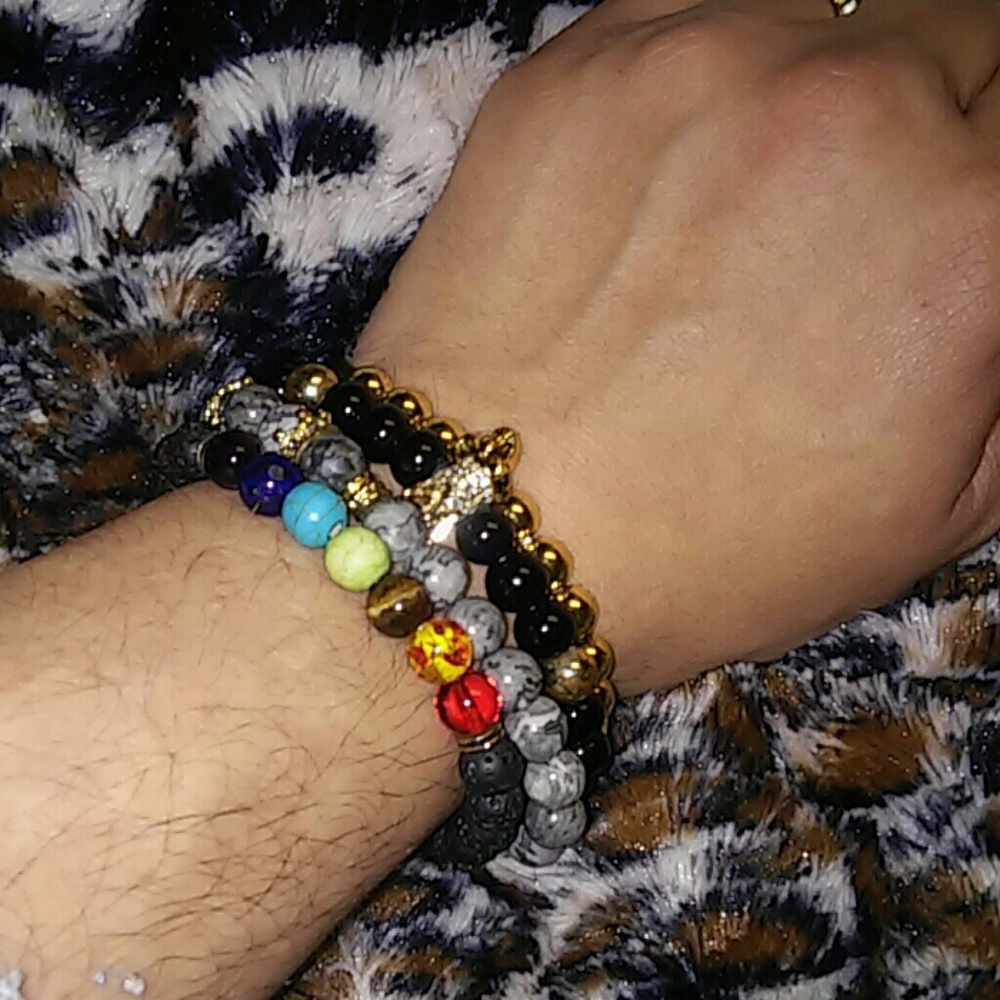 🔥Lot of 4 bracelets 💦 8mm beads